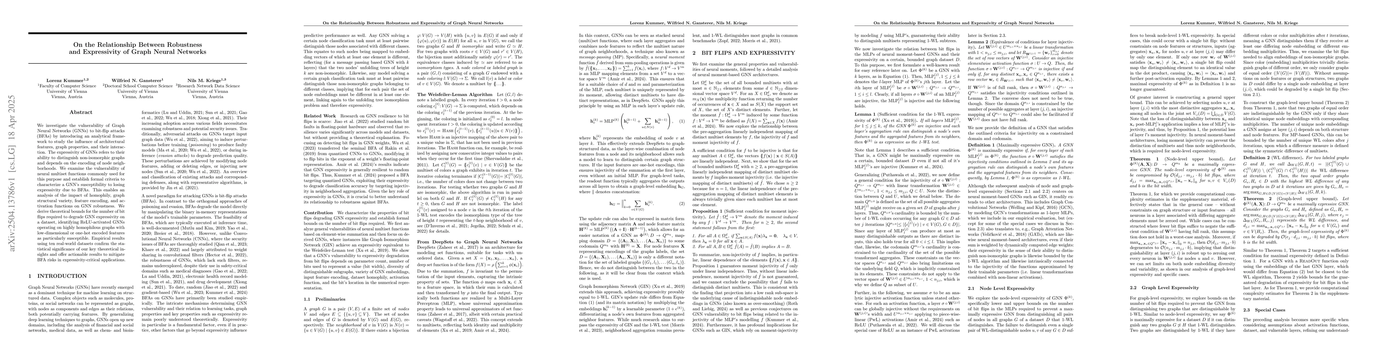 Thumbnail for On the Relationship Between Robustness and Expressivity of Graph Neural
  Networks