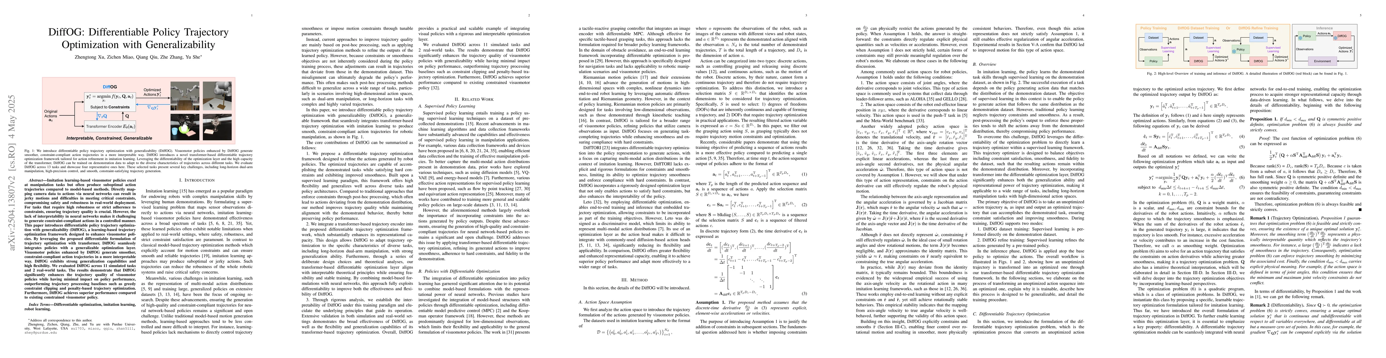 Thumbnail for DiffOG: Differentiable Policy Trajectory Optimization with
  Generalizability