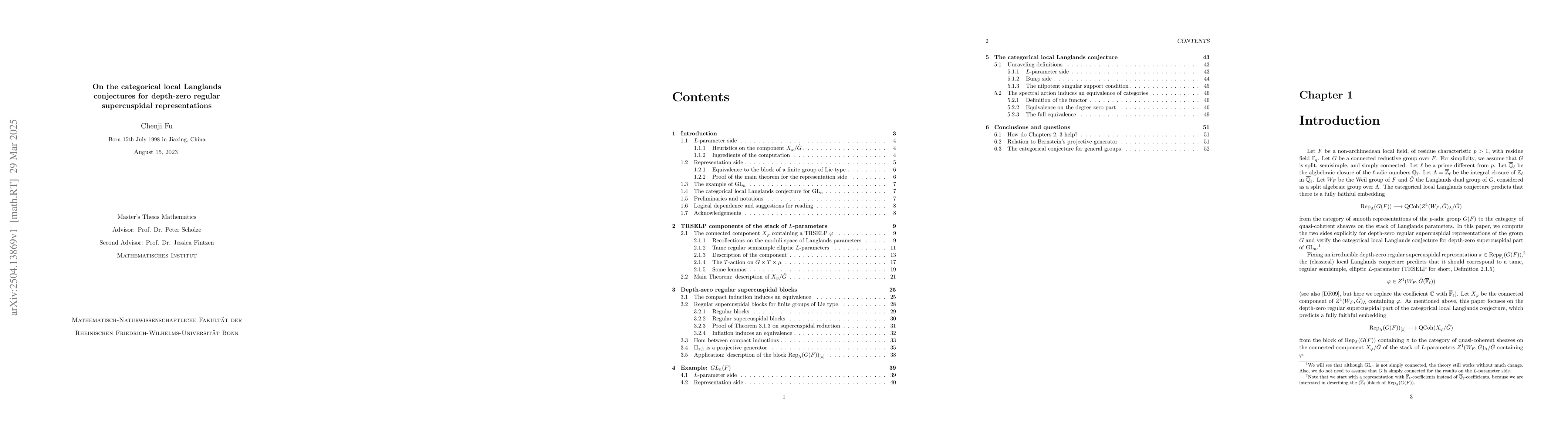Thumbnail for On the categorical local Langlands conjectures for depth-zero regular
  supercuspidal representations