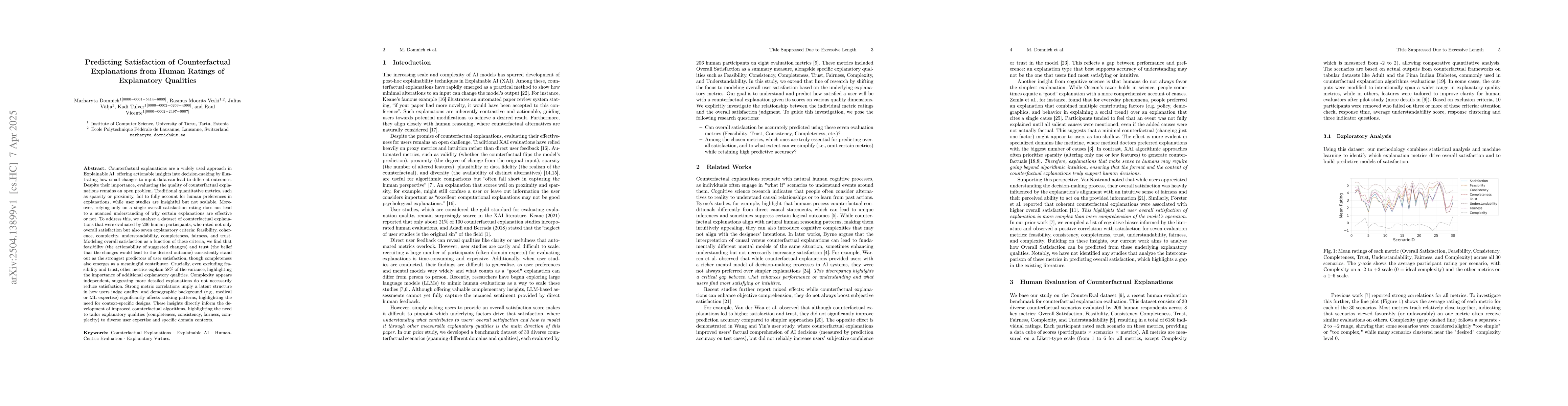 Thumbnail for Predicting Satisfaction of Counterfactual Explanations from Human
  Ratings of Explanatory Qualities
