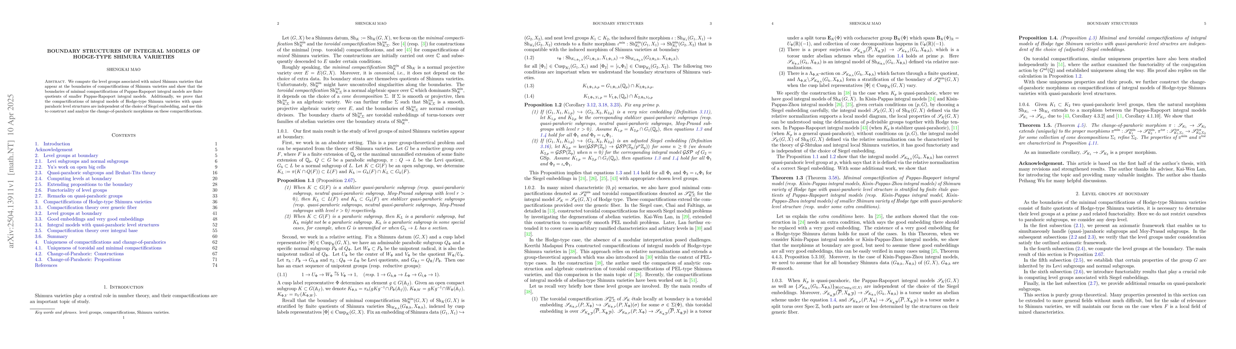 Thumbnail for Boundary structures of integral models of Hodge-type Shimura Varieties