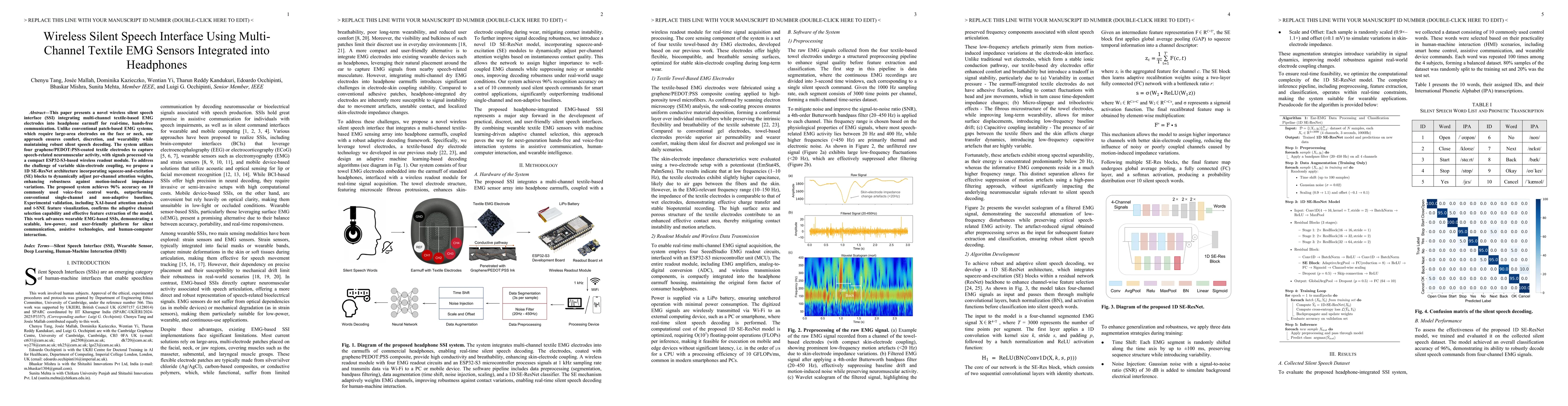 Thumbnail for Wireless Silent Speech Interface Using Multi-Channel Textile EMG Sensors
  Integrated into Headphones