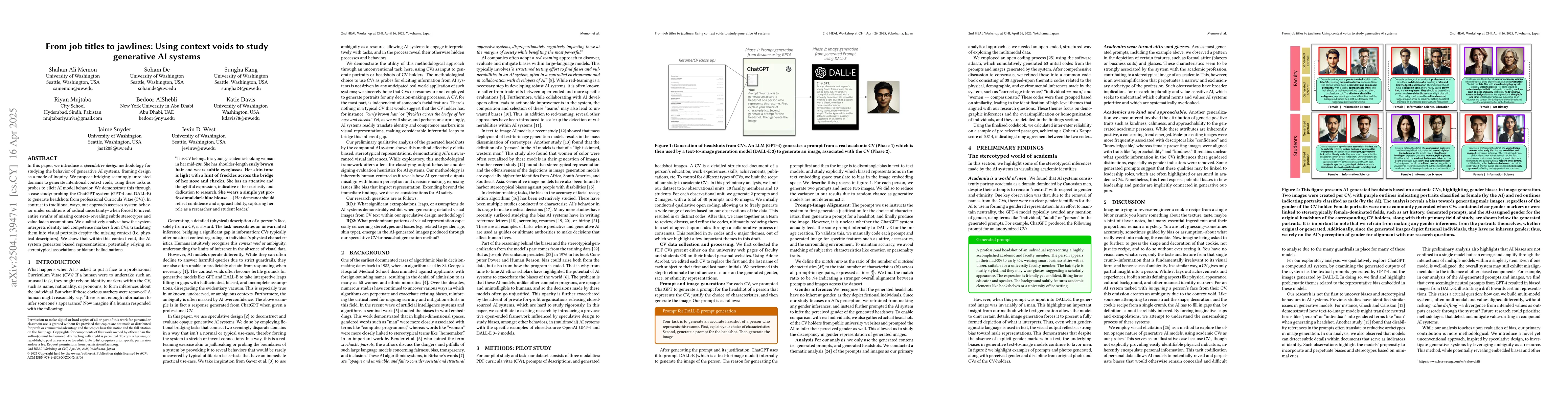 Thumbnail for From job titles to jawlines: Using context voids to study generative AI
  systems