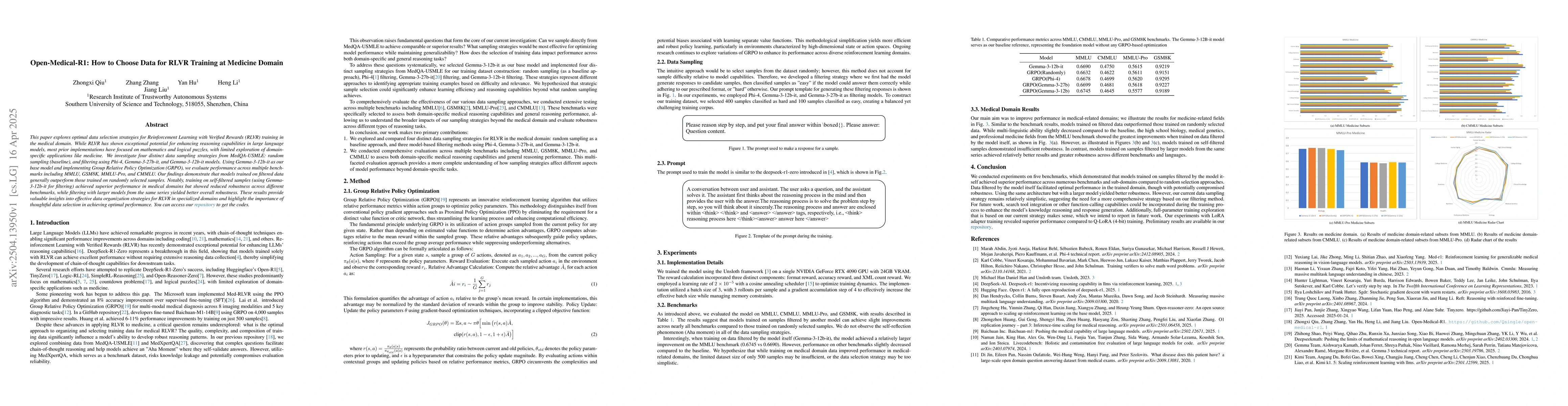 Thumbnail for Open-Medical-R1: How to Choose Data for RLVR Training at Medicine Domain