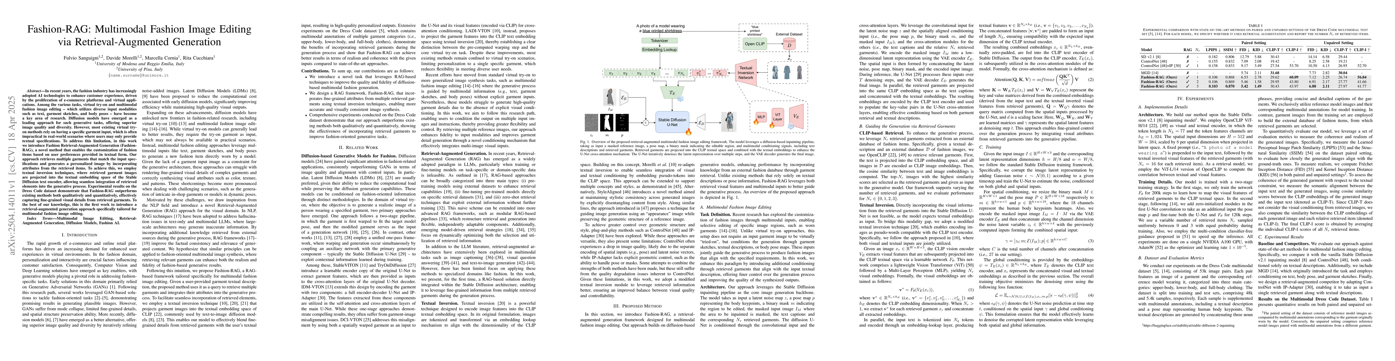 Thumbnail for Fashion-RAG: Multimodal Fashion Image Editing via Retrieval-Augmented
  Generation