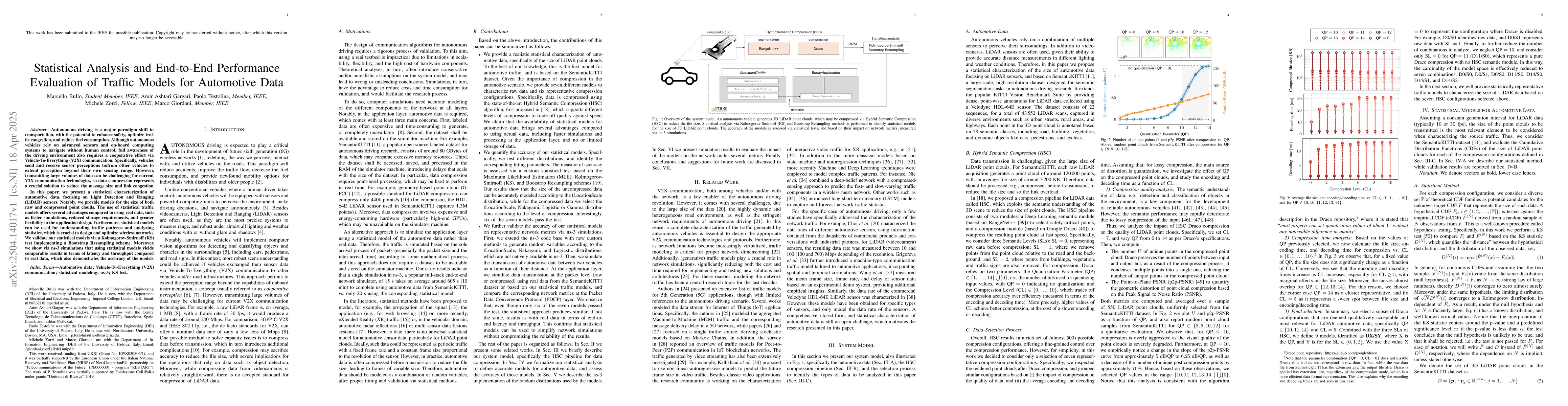 Thumbnail for Statistical Analysis and End-to-End Performance Evaluation of Traffic
  Models for Automotive Data
