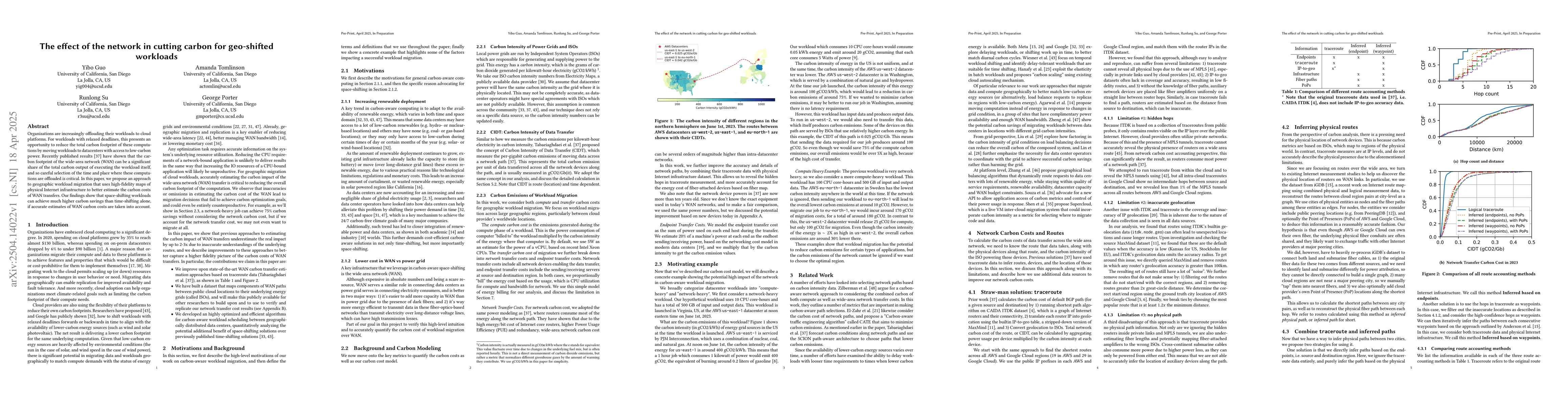 Thumbnail for The Effect of the Network in Cutting Carbon for Geo-shifted Workloads