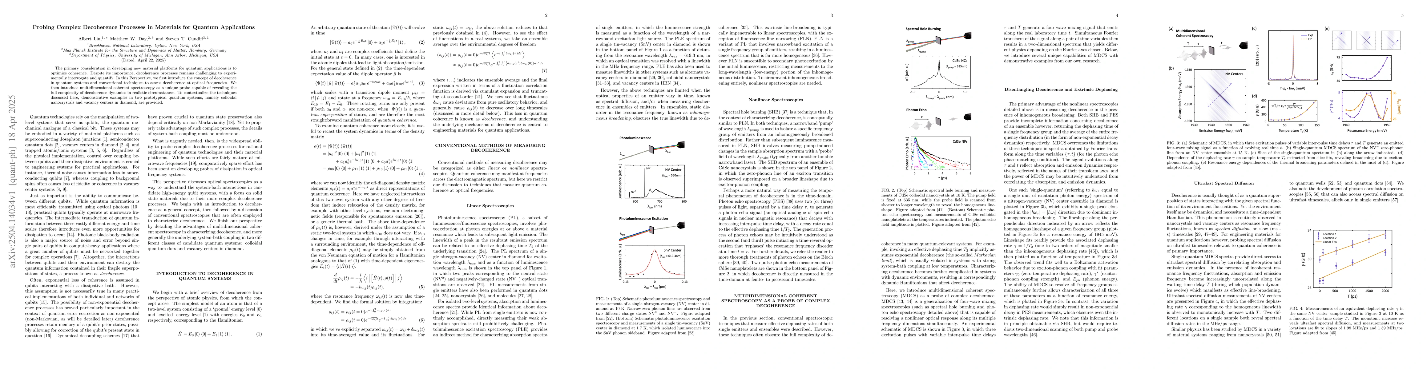 Thumbnail for Probing Complex Decoherence Processes in Materials for Quantum
  Applications