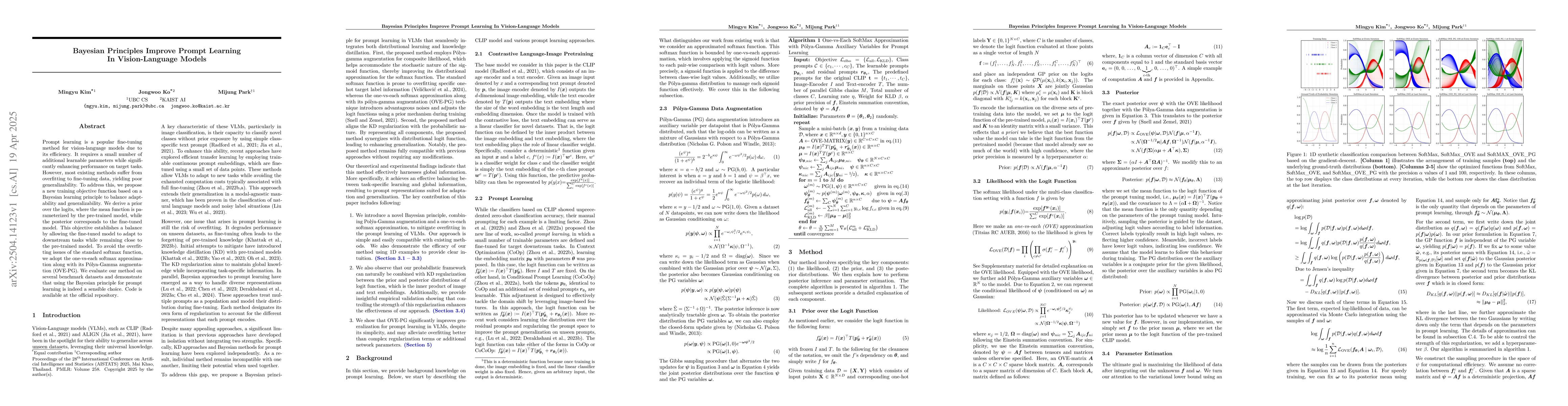 Thumbnail for Bayesian Principles Improve Prompt Learning In Vision-Language Models