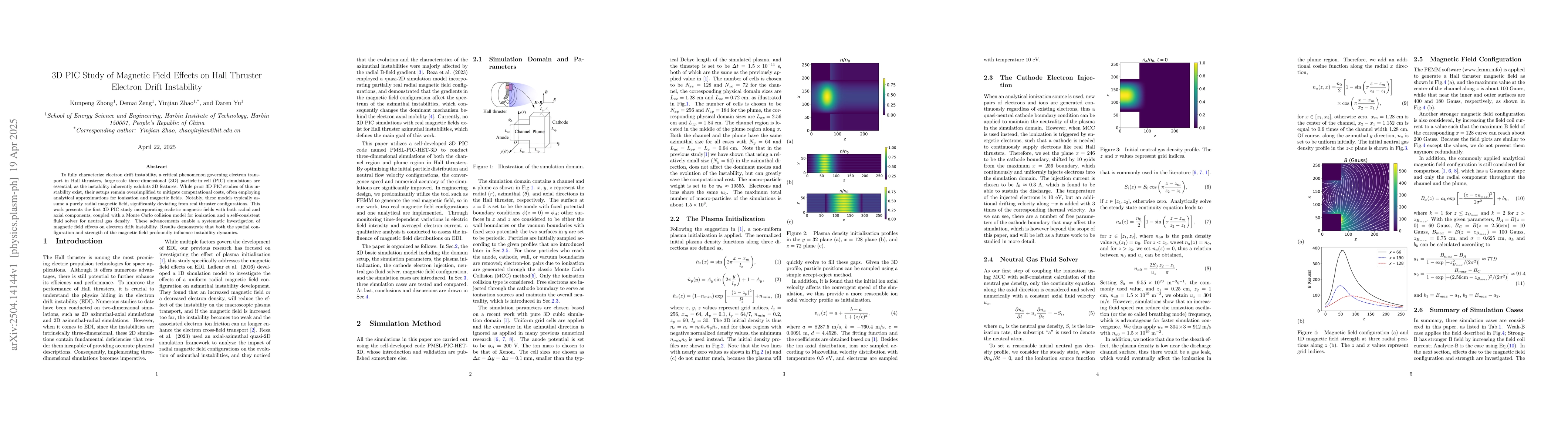 Thumbnail for 3D PIC Study of Magnetic Field Effects on Hall Thruster Electron Drift
  Instability