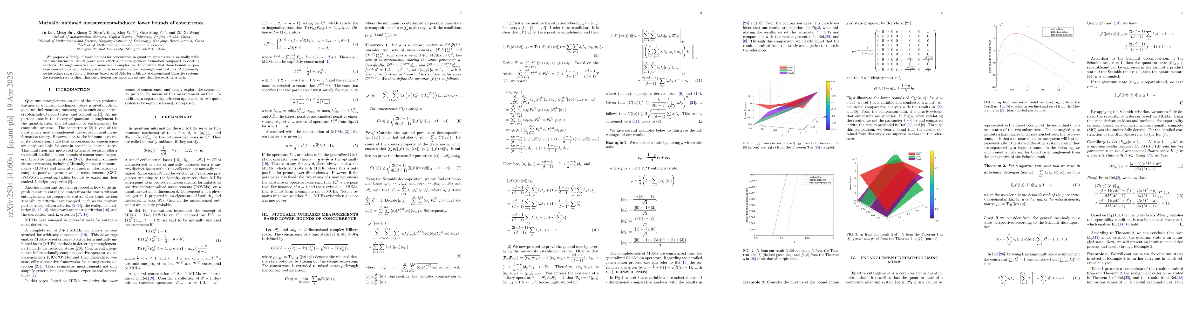 Thumbnail for Mutually unbiased measurements-induced lower bounds of concurrence