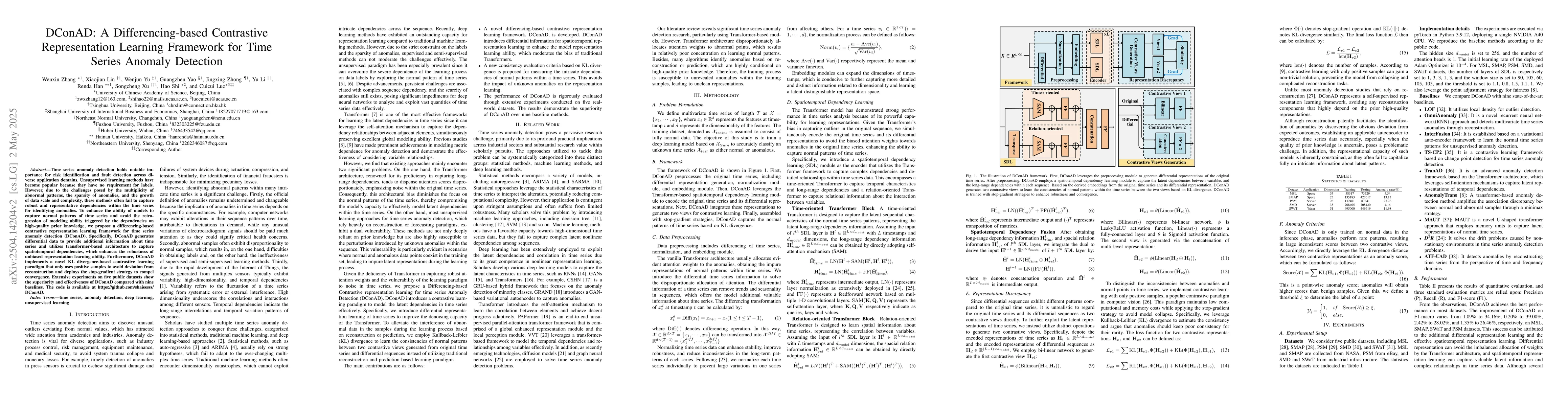 Thumbnail for DConAD: A Differencing-based Contrastive Representation Learning
  Framework for Time Series Anomaly Detection