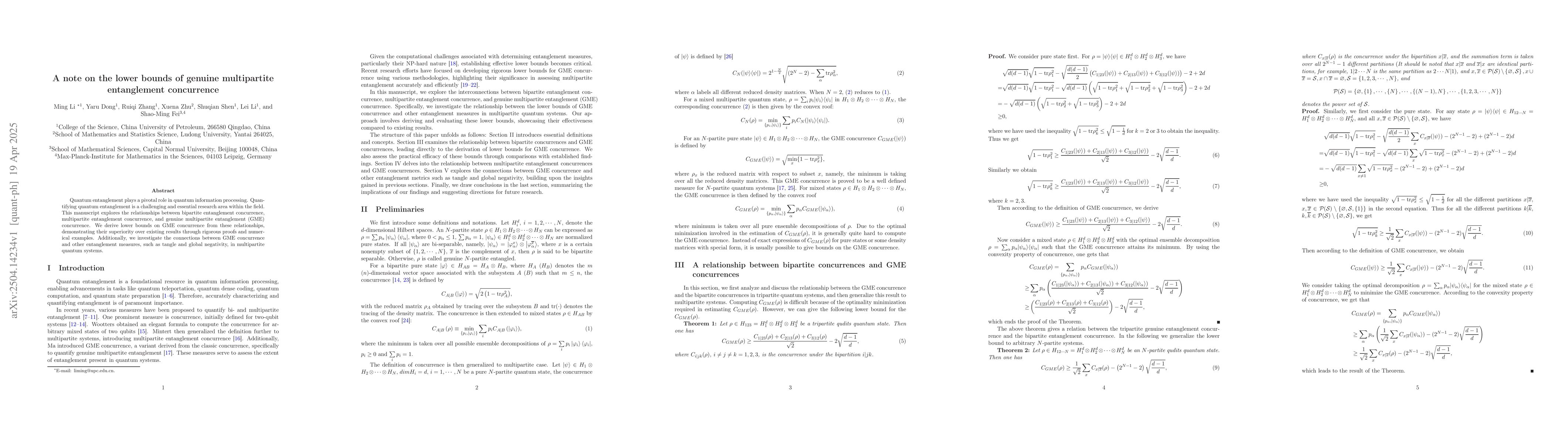 Thumbnail for A note on the lower bounds of genuine multipartite entanglement
  concurrence