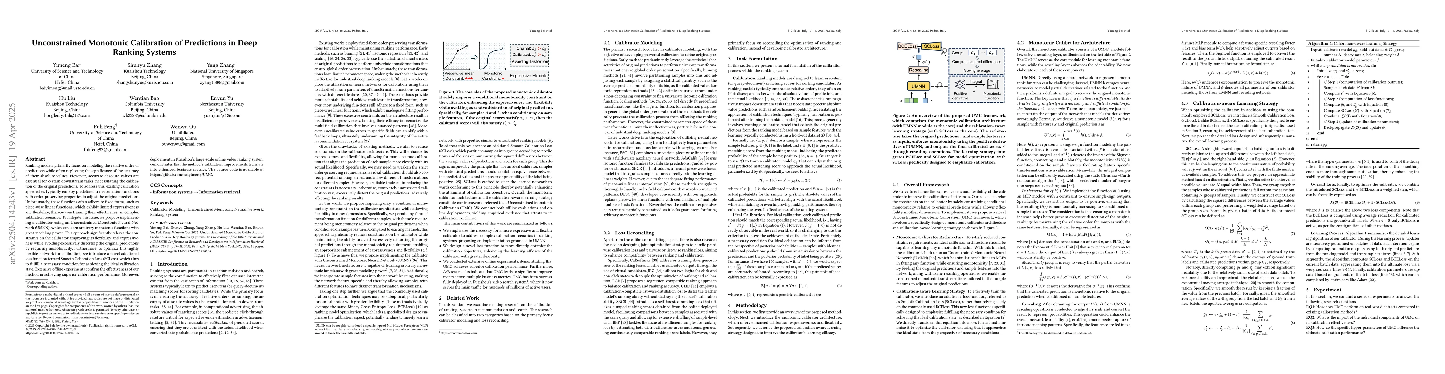 Thumbnail for Unconstrained Monotonic Calibration of Predictions in Deep Ranking
  Systems