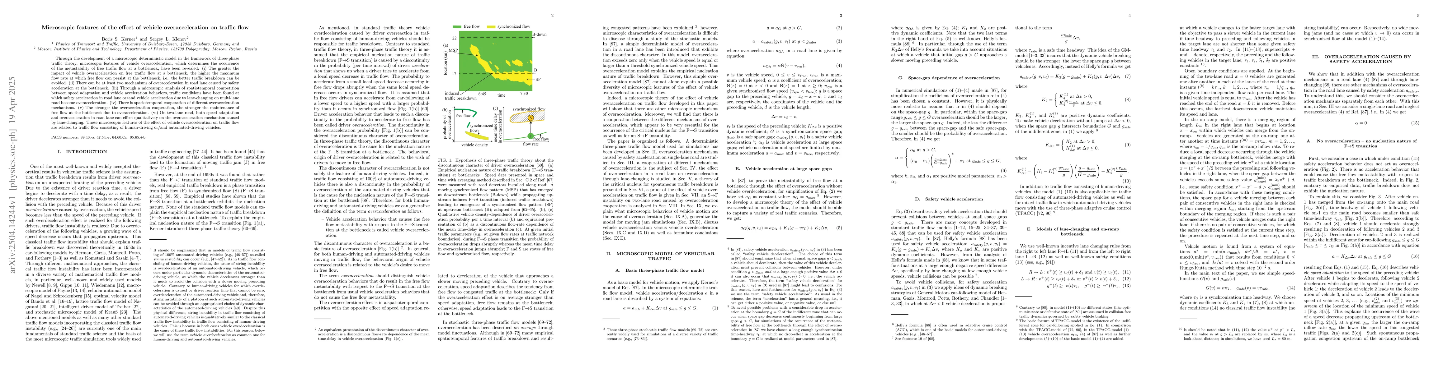 Thumbnail for Microscopic features of the effect of vehicle overacceleration on
  traffic flow