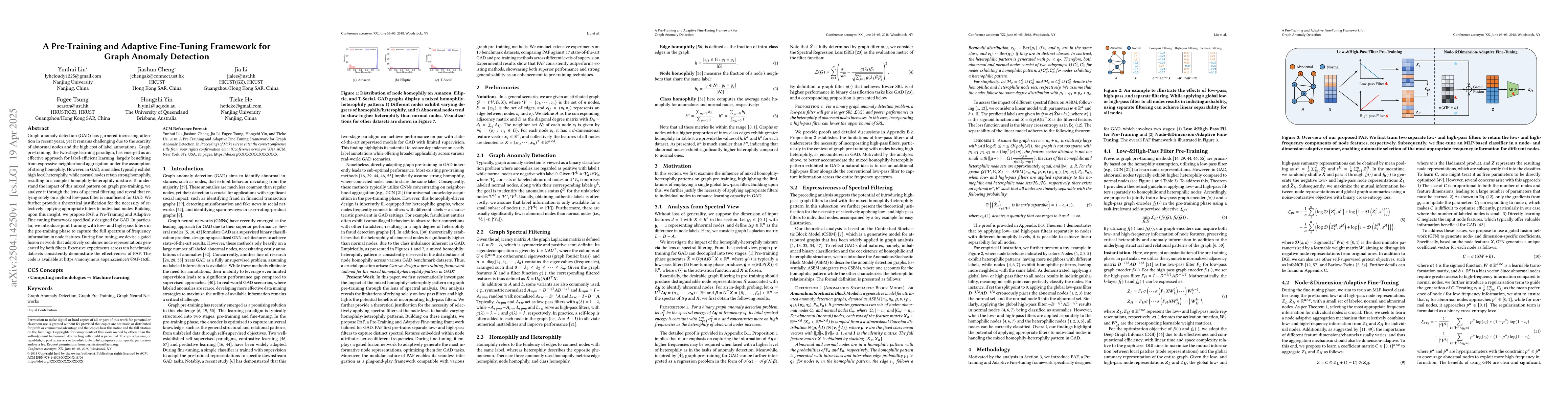 Thumbnail for A Pre-Training and Adaptive Fine-Tuning Framework for Graph Anomaly
  Detection