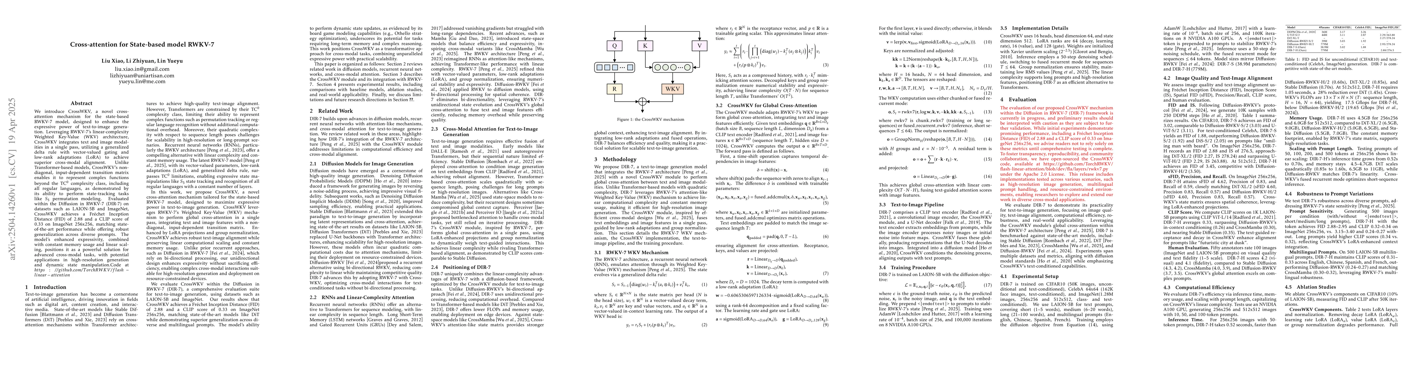 Thumbnail for Cross-attention for State-based model RWKV-7
