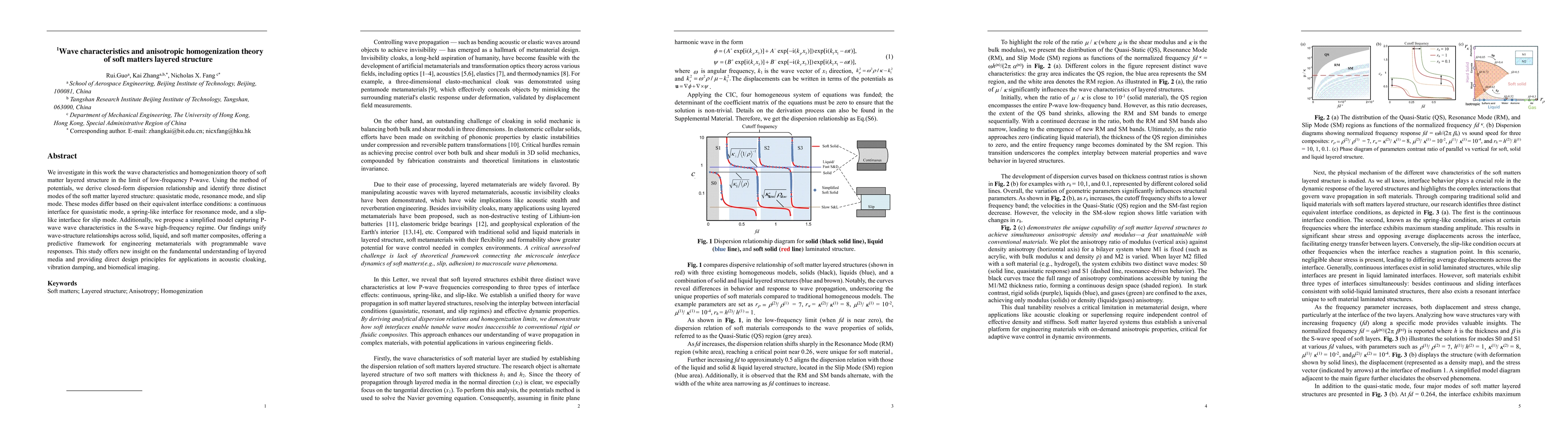 Thumbnail for Wave characteristics and anisotropic homogenization theory of soft
  matters layered structure