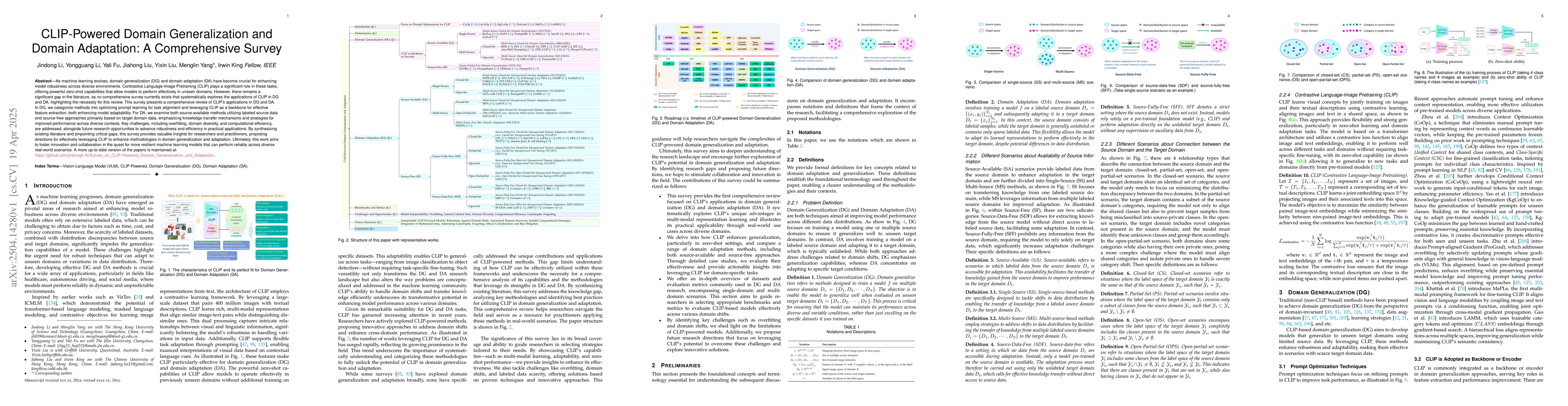 Thumbnail for CLIP-Powered Domain Generalization and Domain Adaptation: A
  Comprehensive Survey