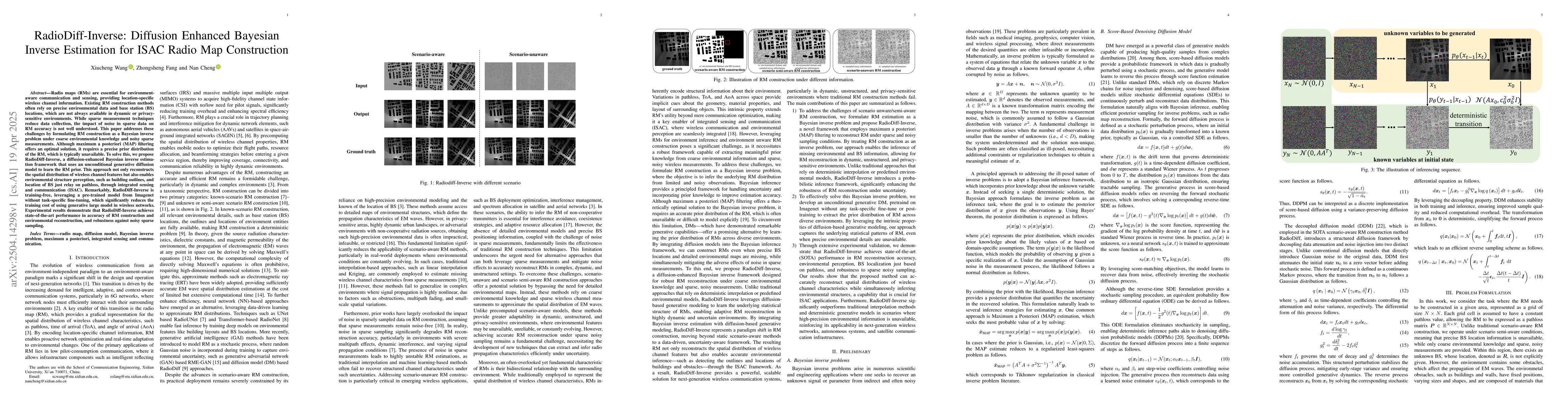 Thumbnail for RadioDiff-Inverse: Diffusion Enhanced Bayesian Inverse Estimation for
  ISAC Radio Map Construction