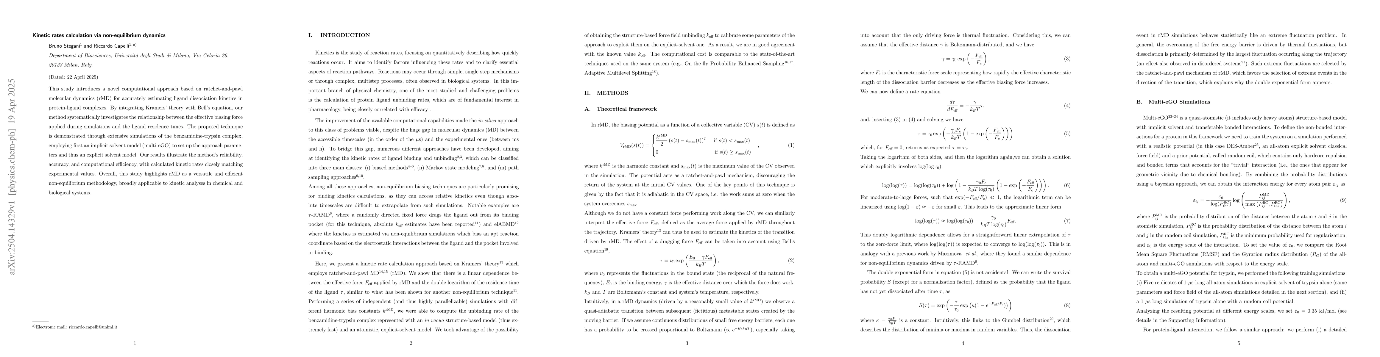 Thumbnail for Kinetic rates calculation via non-equilibrium dynamics