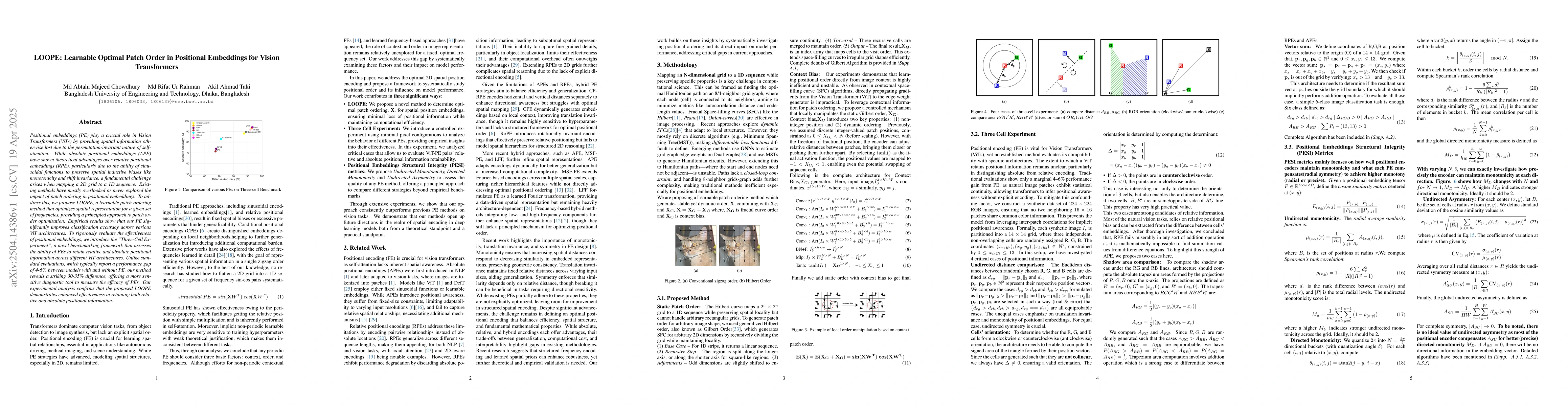 Thumbnail for LOOPE: Learnable Optimal Patch Order in Positional Embeddings for Vision
  Transformers