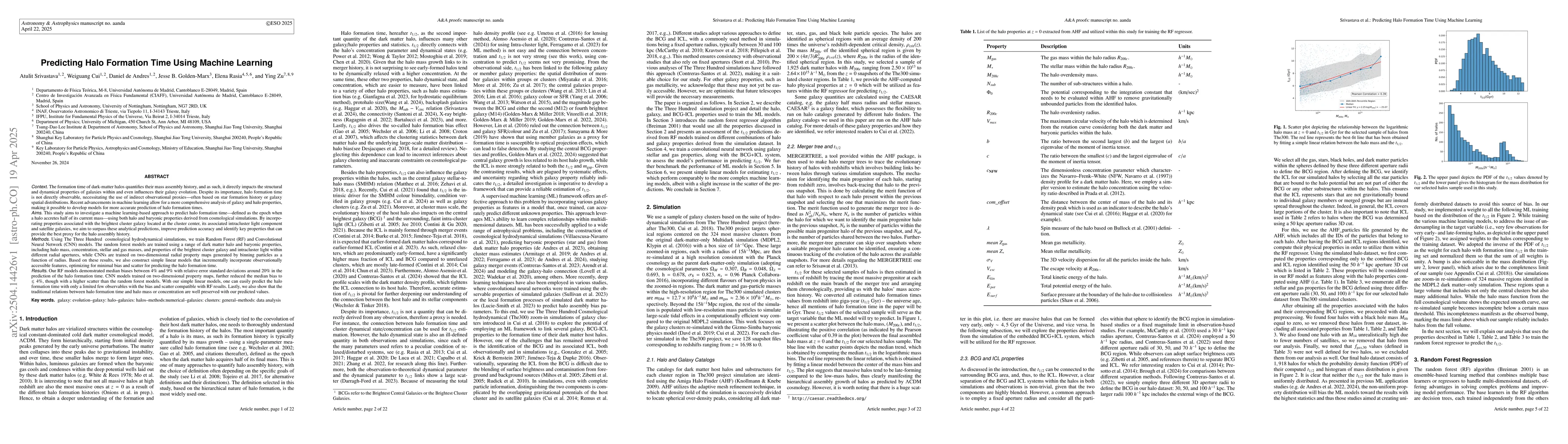 Thumbnail for Predicting Halo Formation Time Using Machine Learning