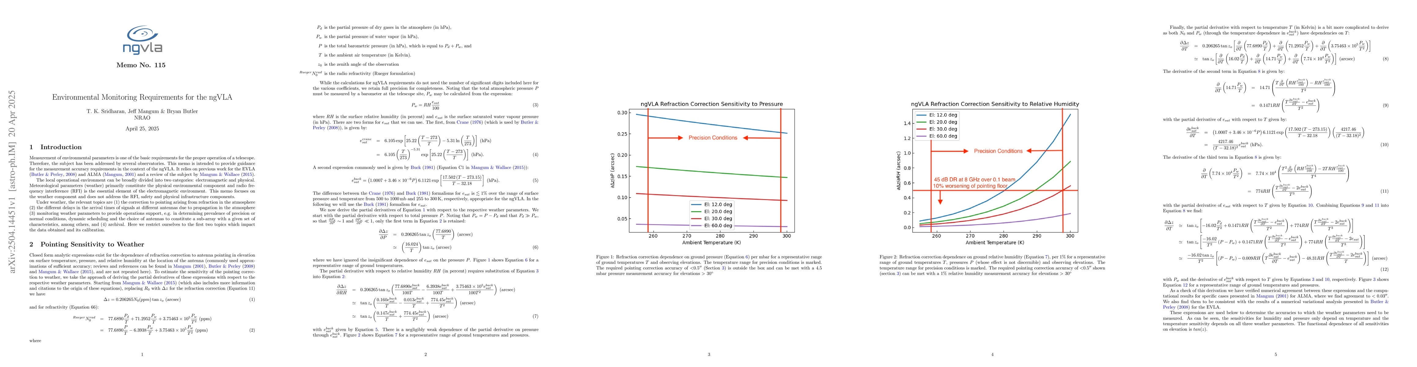 Thumbnail for Environmental Monitoring Requirements for the ngVLA