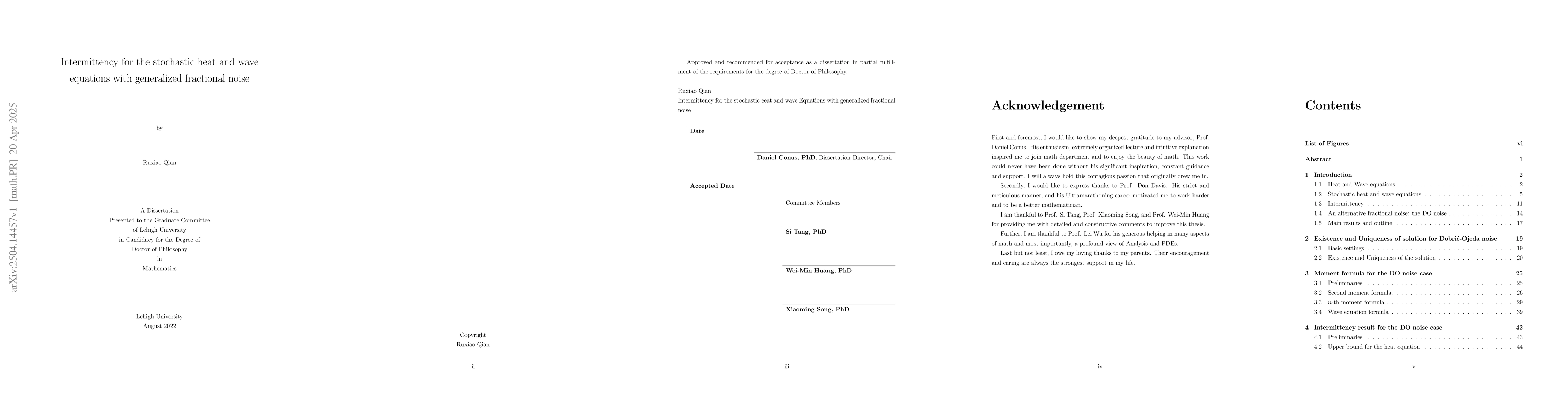 Thumbnail for Intermittency for the stochastic heat and wave equations with
  generalized fractional noise