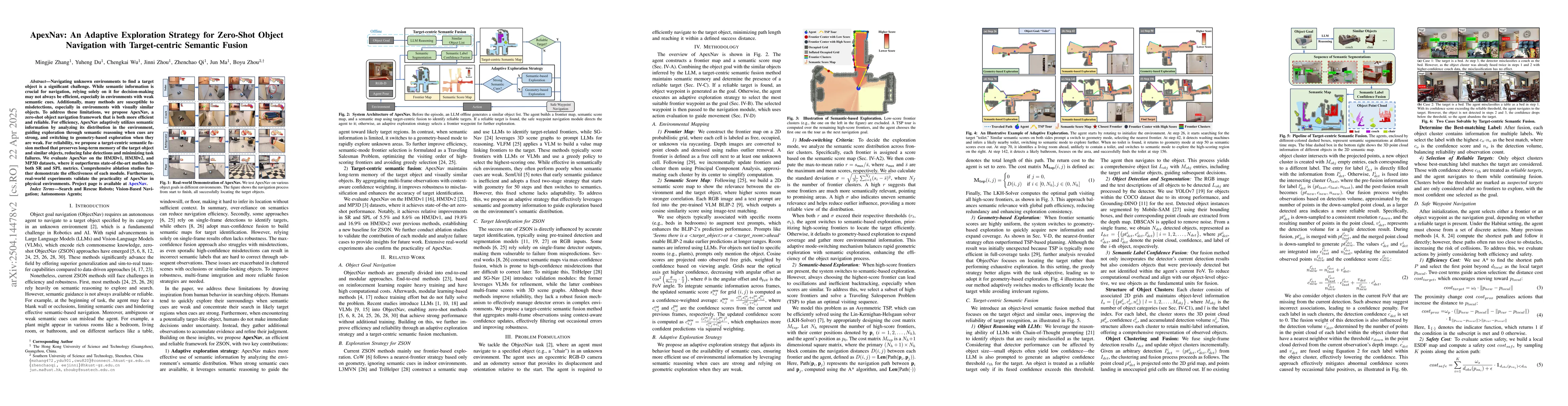 Thumbnail for ApexNav: An Adaptive Exploration Strategy for Zero-Shot Object
  Navigation with Target-centric Semantic Fusion
