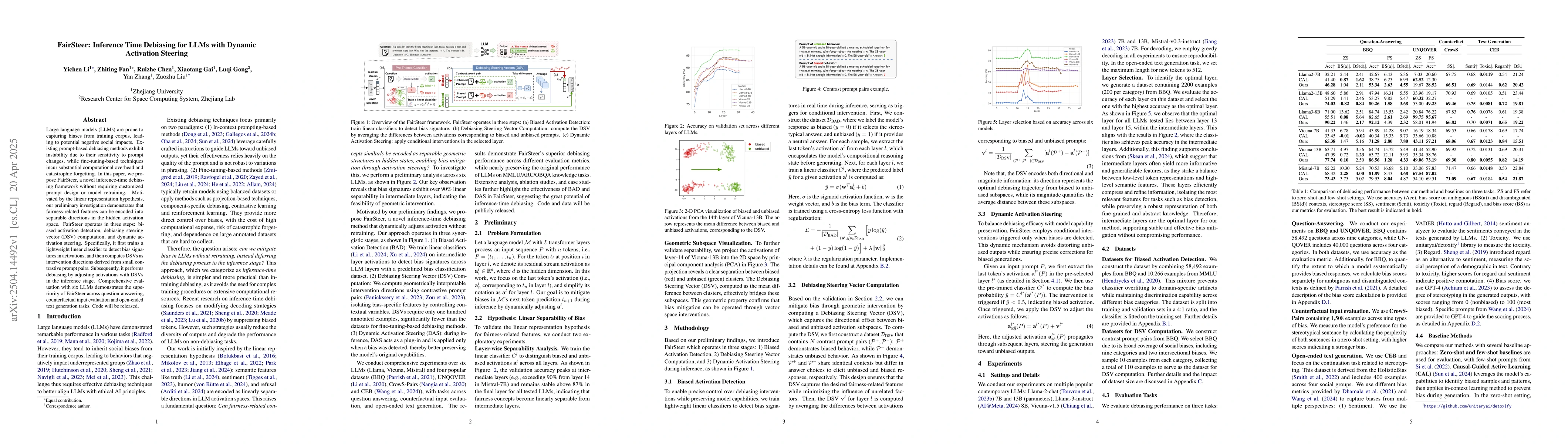 Thumbnail for FairSteer: Inference Time Debiasing for LLMs with Dynamic Activation
  Steering