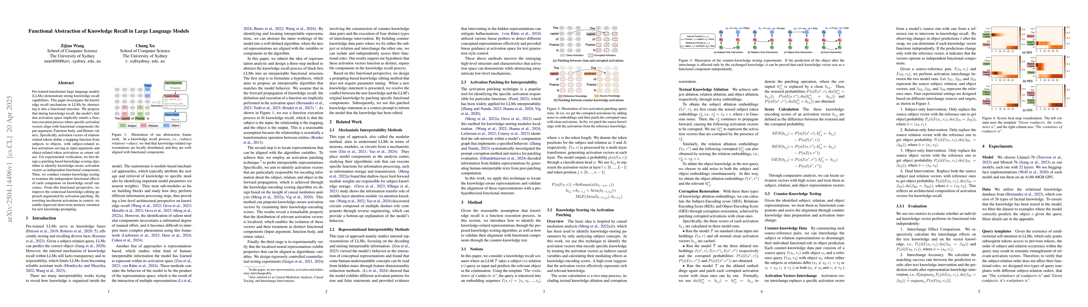 Thumbnail for Functional Abstraction of Knowledge Recall in Large Language Models