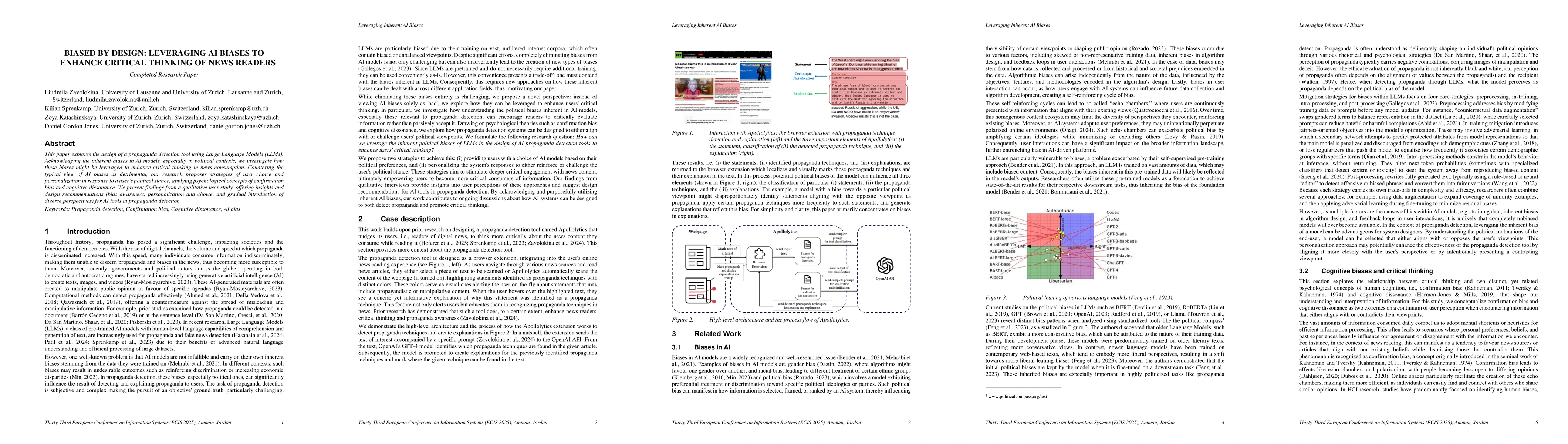 Thumbnail for Biased by Design: Leveraging AI Biases to Enhance Critical Thinking of
  News Readers