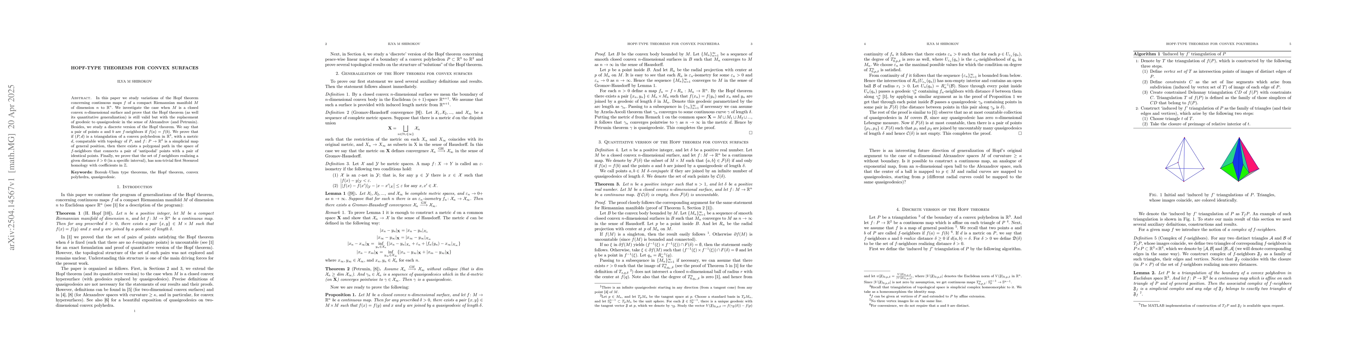 Thumbnail for Hopf-type theorems for convex surfaces