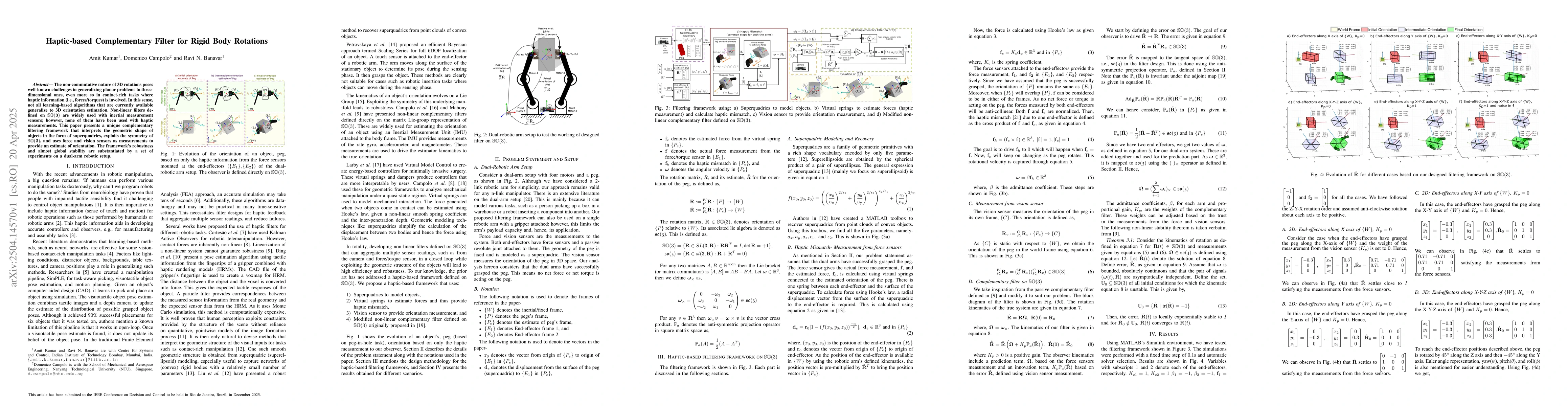 Thumbnail for Haptic-based Complementary Filter for Rigid Body Rotations