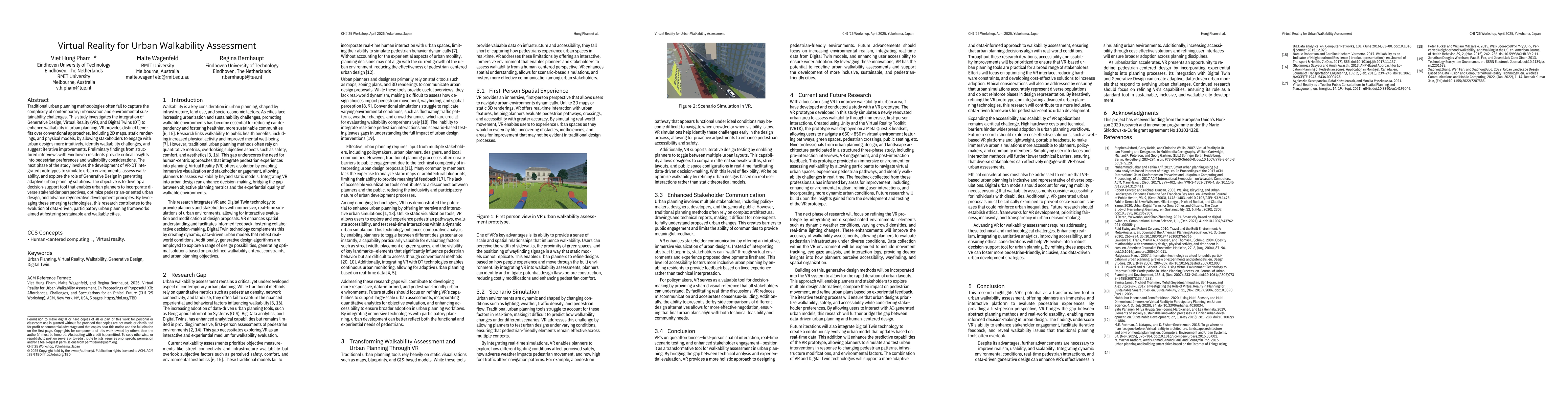 Thumbnail for Virtual Reality for Urban Walkability Assessment