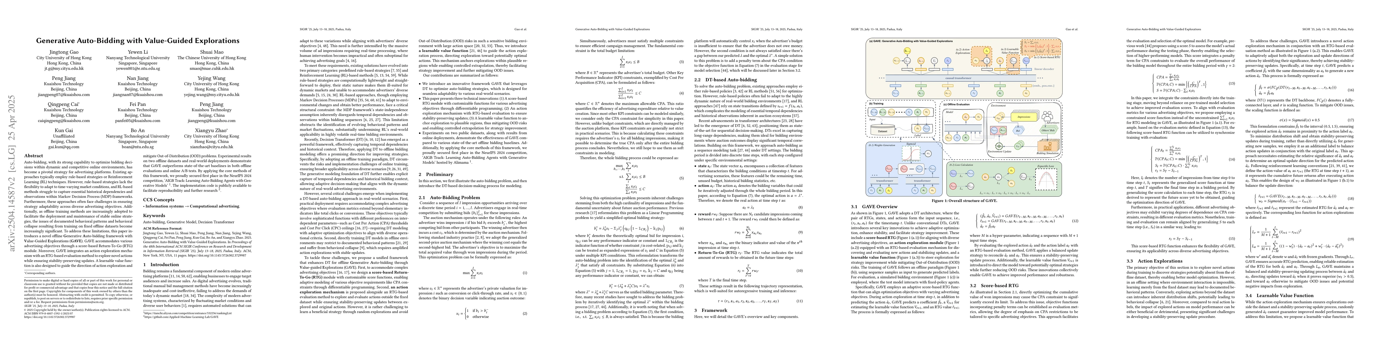 Thumbnail for Generative Auto-Bidding with Value-Guided Explorations