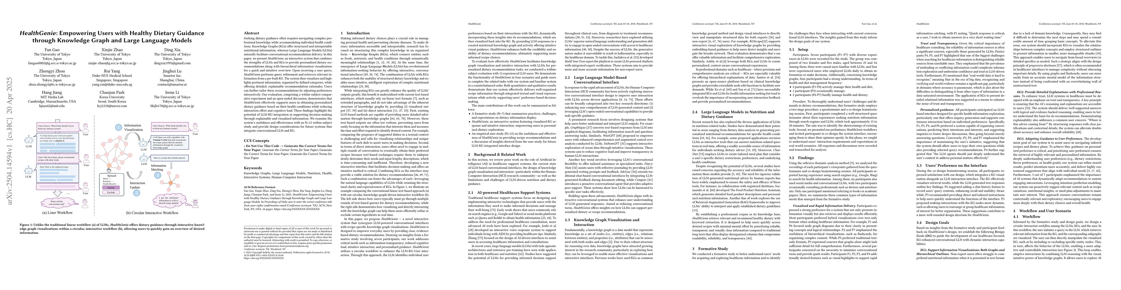 Thumbnail for HealthGenie: Empowering Users with Healthy Dietary Guidance through
  Knowledge Graph and Large Language Models