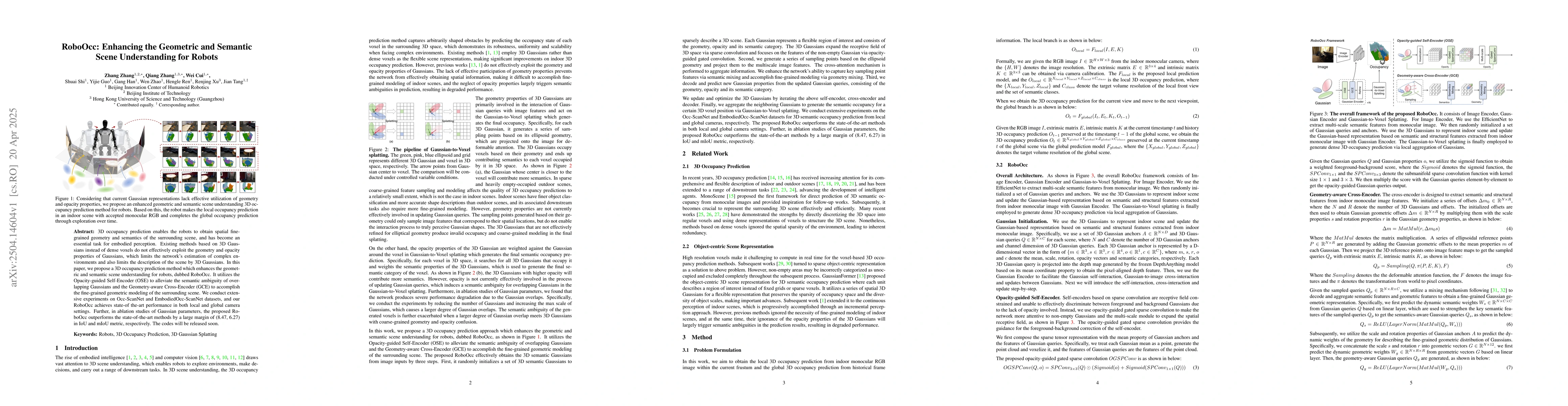 Thumbnail for RoboOcc: Enhancing the Geometric and Semantic Scene Understanding for
  Robots