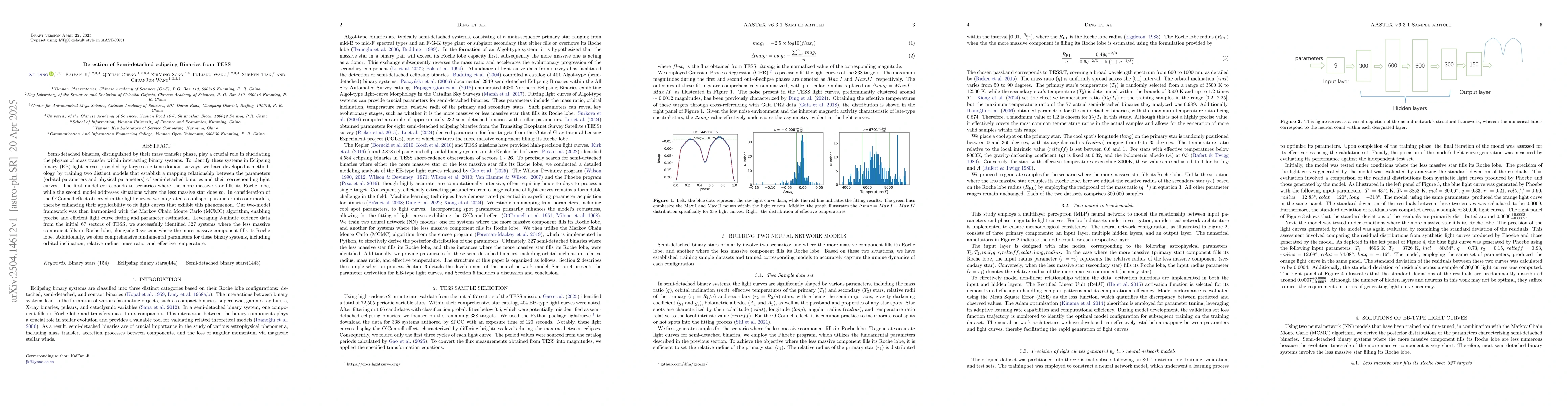 Thumbnail for Detection of Semidetached Eclipsing Binaries from TESS