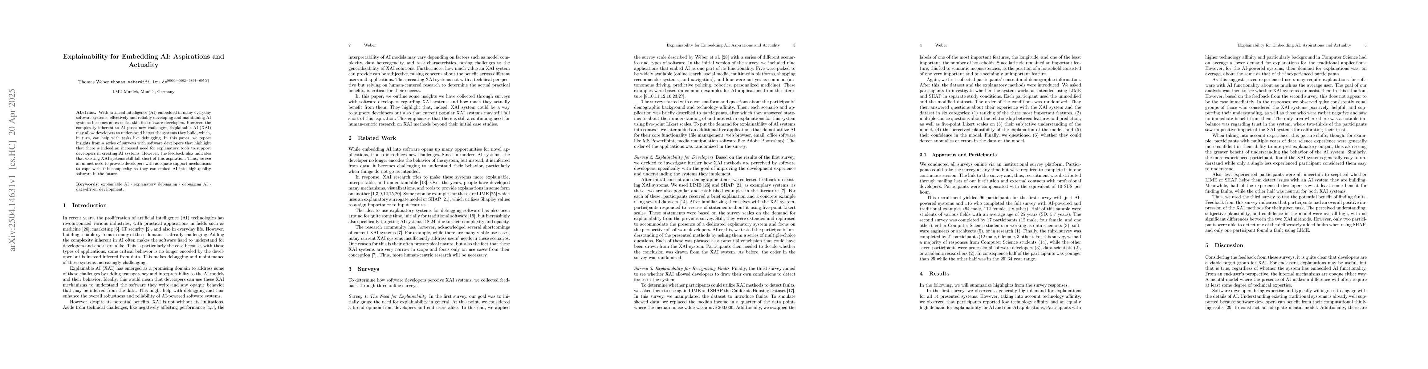 Thumbnail for Explainability for Embedding AI: Aspirations and Actuality