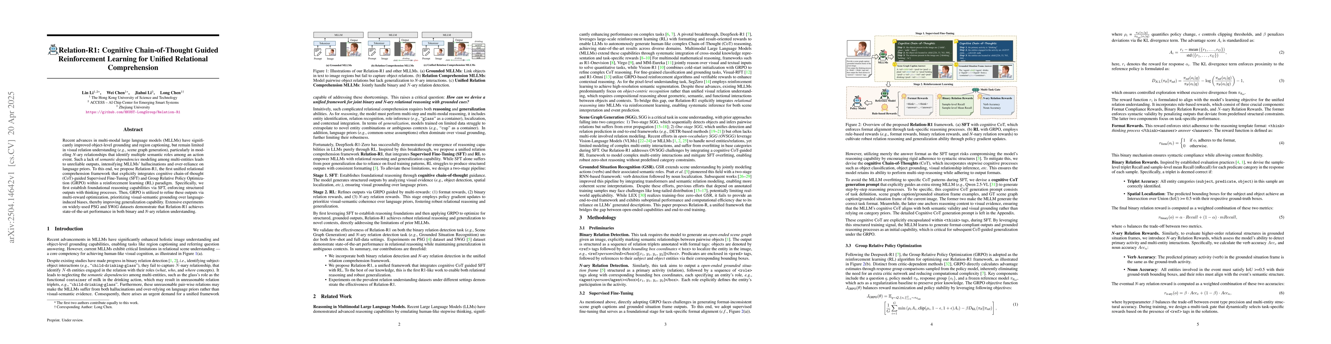 Thumbnail for Relation-R1: Cognitive Chain-of-Thought Guided Reinforcement Learning
  for Unified Relational Comprehension