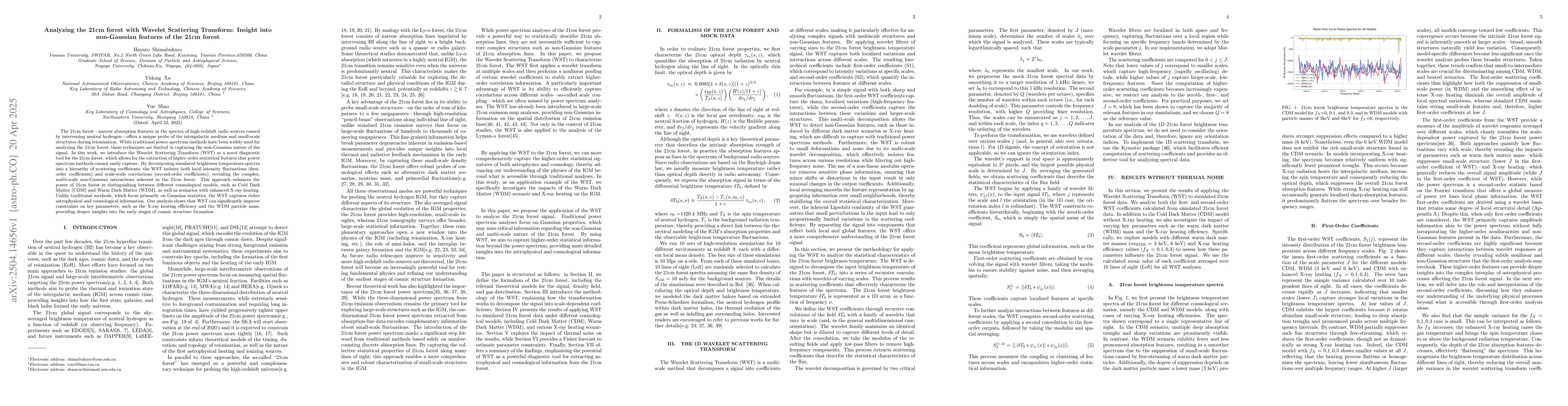 Thumbnail for Analyzing the 21cm forest with Wavelet Scattering Transform: Insight
  into non-Gaussian features of the 21cm forest