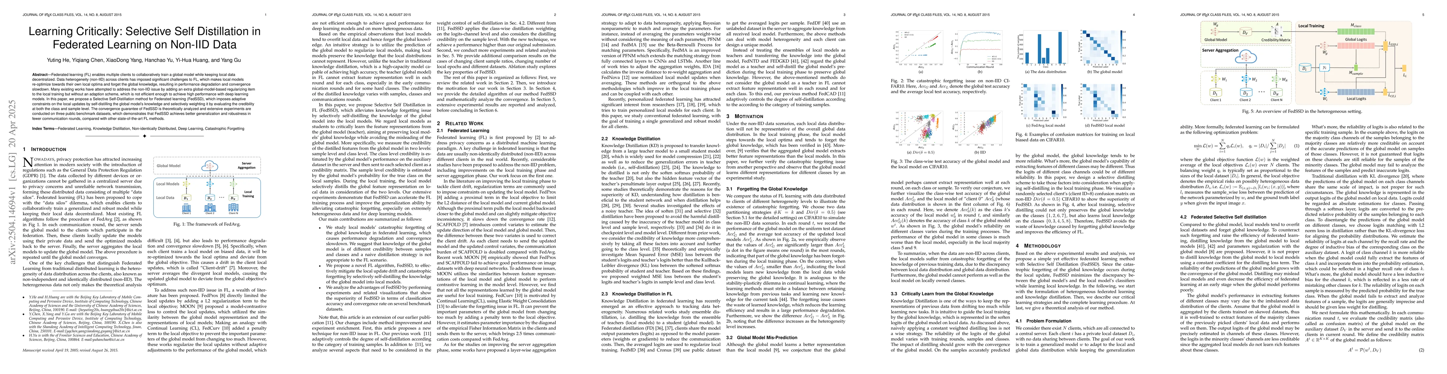 Thumbnail for Learning Critically: Selective Self Distillation in Federated Learning
  on Non-IID Data