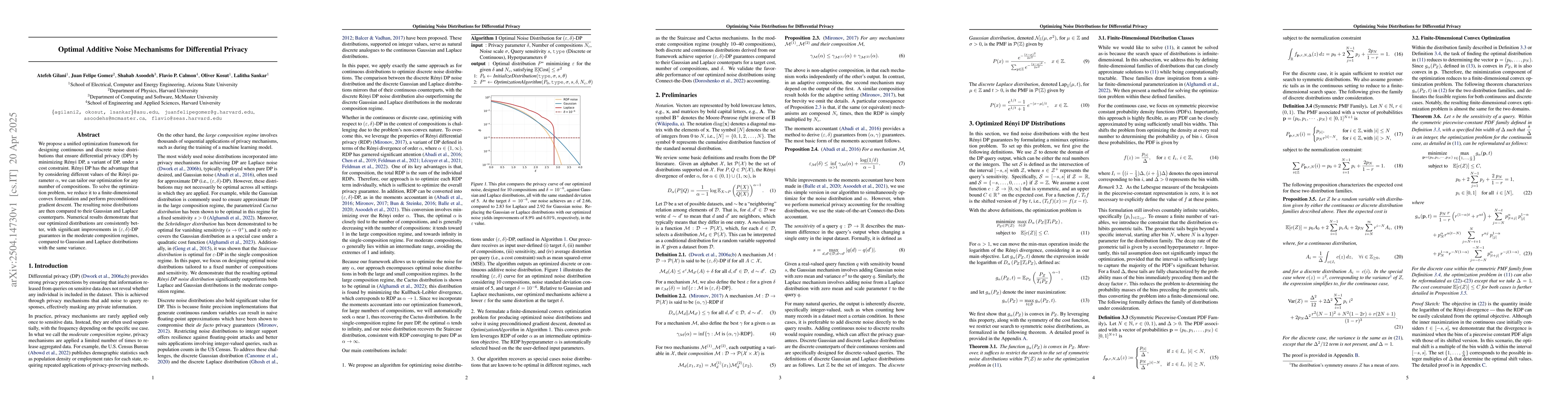 Thumbnail for Optimal Additive Noise Mechanisms for Differential Privacy