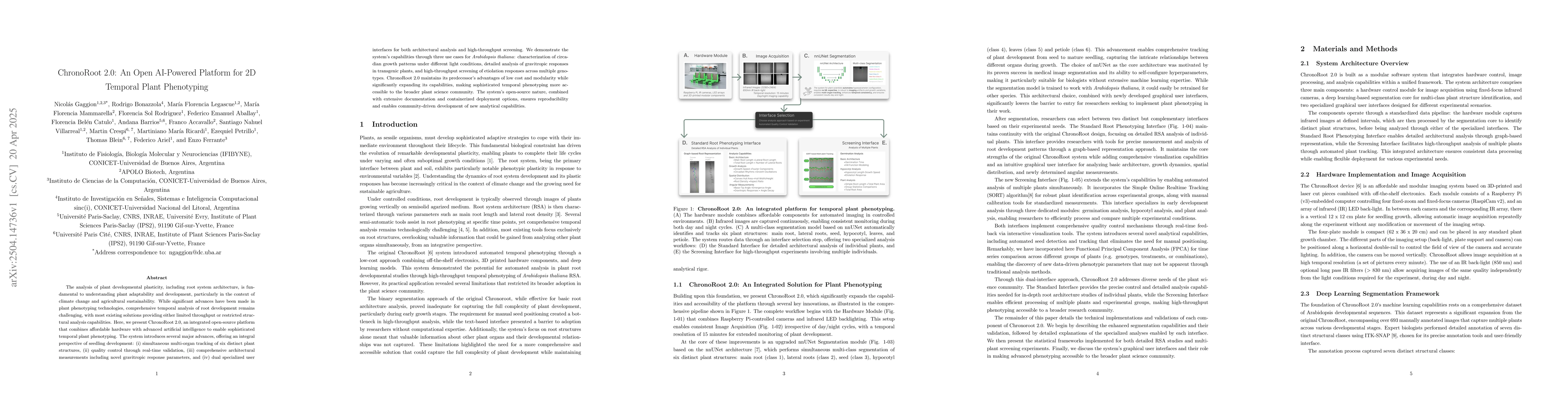 Thumbnail for ChronoRoot 2.0: An Open AI-Powered Platform for 2D Temporal Plant
  Phenotyping