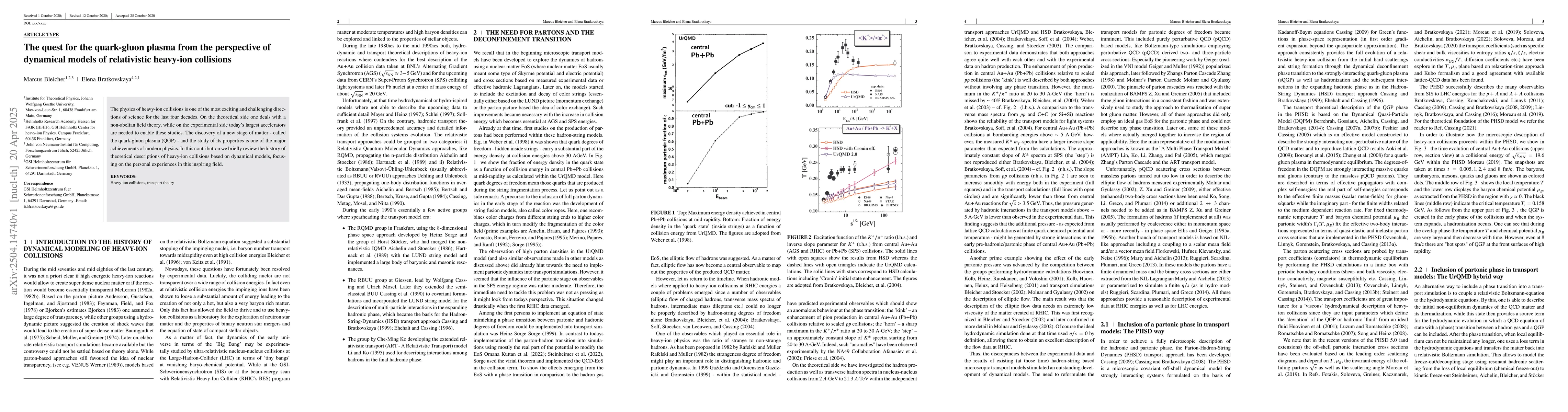 Thumbnail for The quest for the quark-gluon plasma from the perspective of dynamical
  models of relativistic heavy-ion collisions