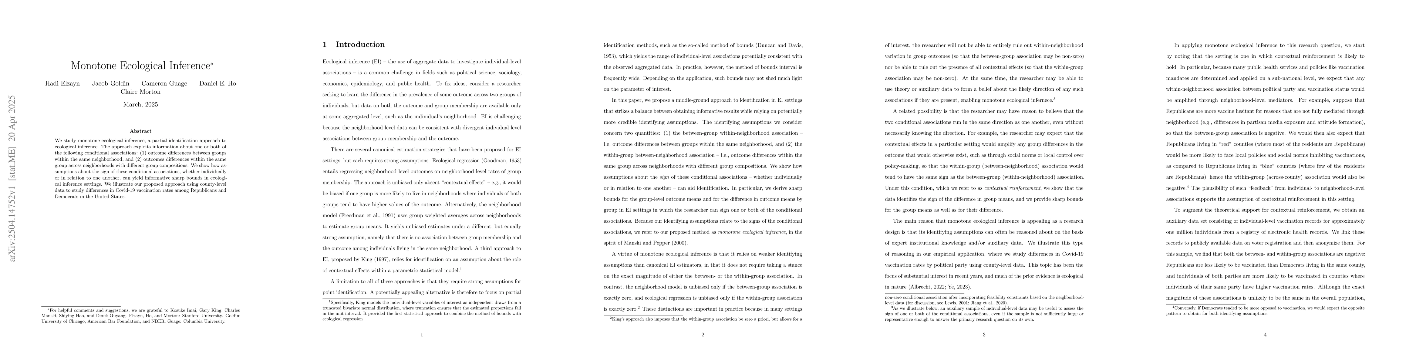 Thumbnail for Monotone Ecological Inference