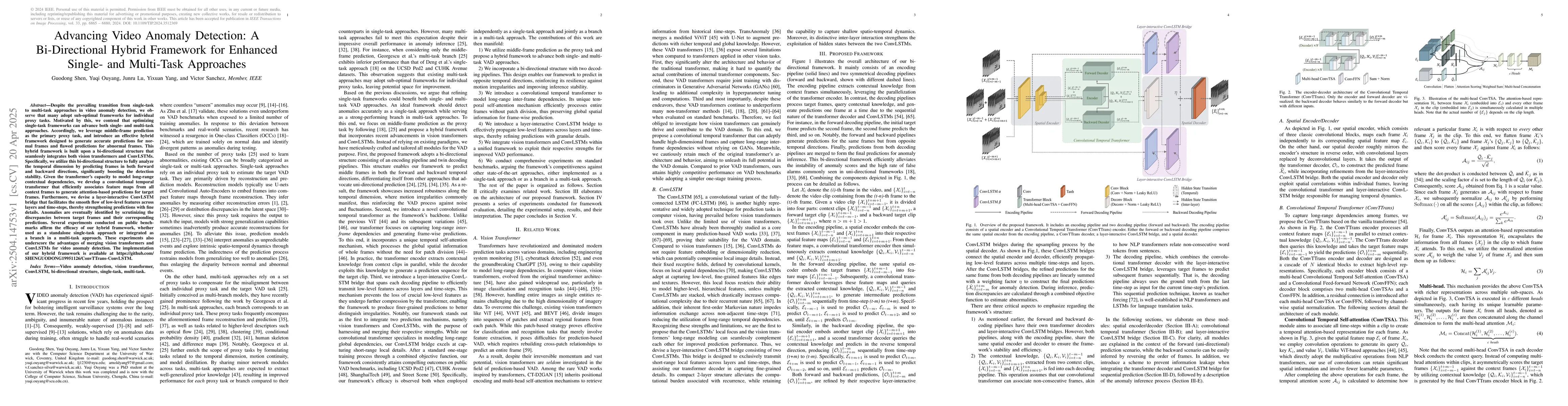 Thumbnail for Advancing Video Anomaly Detection: A Bi-Directional Hybrid Framework for
  Enhanced Single- and Multi-Task Approaches