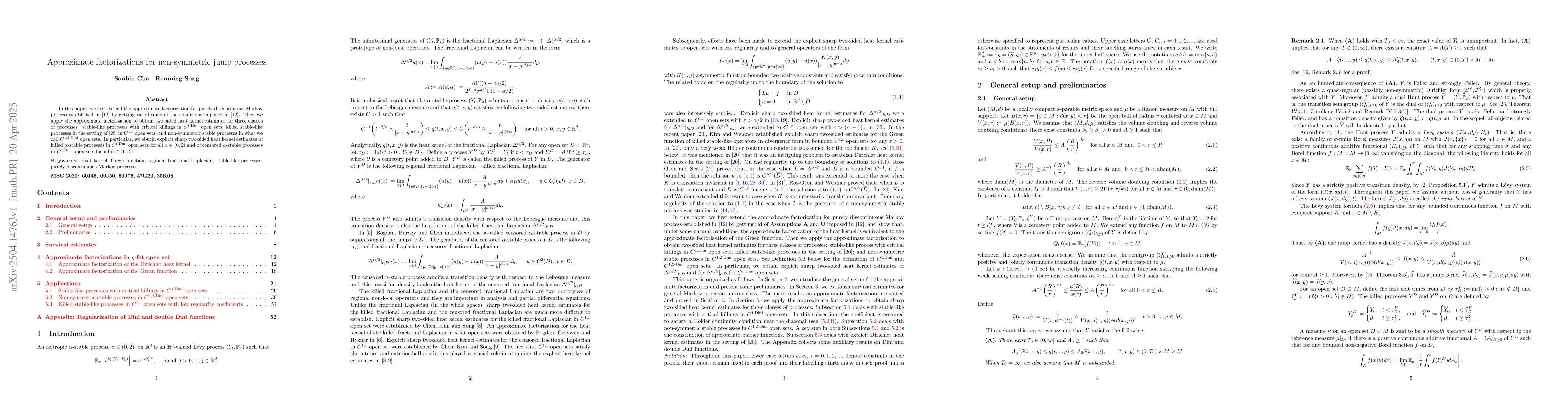Thumbnail for Approximate factorizations for non-symmetric jump processes